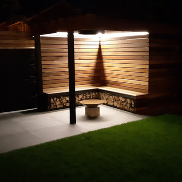 Bespoke shed and covered seating area
