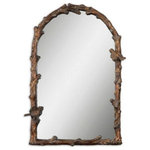 Uttermost - Uttermost 13774 Paza - 36.75" Vanity Arch Mirror - Distressed Antiqued Gold Leaf Frame With A Gray Glaze.   Grace Feyock 34.5 x 21.88 x 0.88Paza 36.75" Vanity Arch Mirror Distressed Antiqued Gold Leaf/Gray Glaze *UL Approved: YES *Energy Star Qualified: n/a  *ADA Certified: n/a  *Number of Lights:   *Bulb Included:No *Bulb Type:No *Finish Type:Distressed Antiqued Gold Leaf/Gray Glaze
