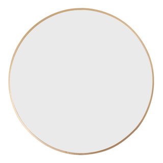 Emilia 28" Round Bathroom/Vanity framed Wall Mounted Mirror ...