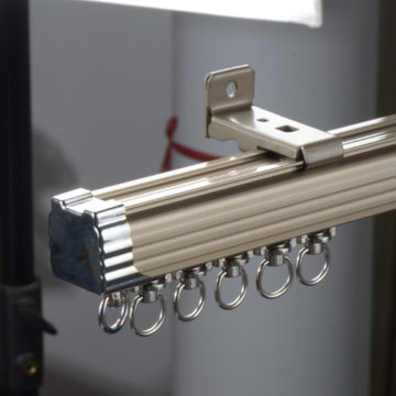 CHR26 Super Thick Ivory Champagne Curtain Tracks Ceiling/Wall Mount
