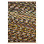 Bareens Designer Rugs - Boho Chic Turkish Kilim Saavedra Hand-Woven Wool Rug - 6'0'' x 8'2'' - Elevate the elegance of your home with this stunning hand-woven tribal Kilim wool rug. Meticulously crafted on a loom by the Nomad Turkman people using hand-spun wool and 100% natural vegetable dyes, these rugs are recognized for their repetitive geometric patterns, incorporating naturalistic floral and traditional designs. The contemporary fashion palette results in bold, sharp patterns that are incredibly versatile, as the pattern is the same on both sides. These reversible rugs feature a lighter shade on one side and brighter colors on the other, providing versatility according to preference. These unique rugs are made by knotting short strands of different colors onto the warps and securing them by tightly pressing the wefts. The designs are created by interweaving the various colored wefts and warps. Kilims are known for their exceptional durability and versatility, making them truly unique rugs.  Product Details    Rug Size: 6'0'' x 8'2''  Material: 100% Wool  Style: Kilim, Flat Weave, Dhurrie, Turkish, Southwestern, Rustic, Tribal  Colors: Natural, Black  Weave Type: Hand-Woven, Handmade  Pile Height: Less than 0.25 inch