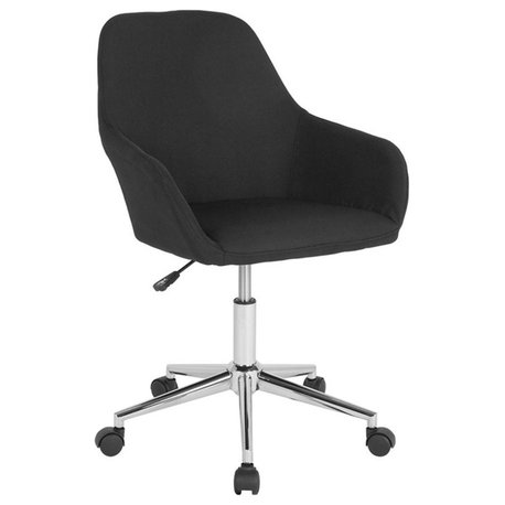 Flash Furniture Cortana Home Mid Back Swivel Office Chair in Black