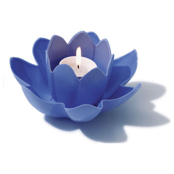 7.5" Blue Hydrotools Pool or Spa Floating Flower Candle Light