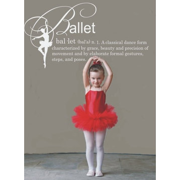 Ballet Definition Wall Decal, 22", Mustard