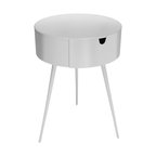 Bali Metal Side Table/Nightstand, White