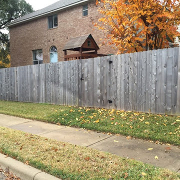 6'H Good Neighbor Vertical Wood Privacy Fence installed 3 years ago