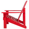 Shine Company 4626Cr Mid-Century Modern Adirondack Chair, Chili Red