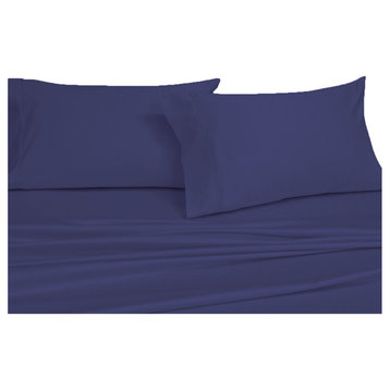 Abri Percale 100% Cotton 2PC Pillowcases Set, Periwinkle, Standard