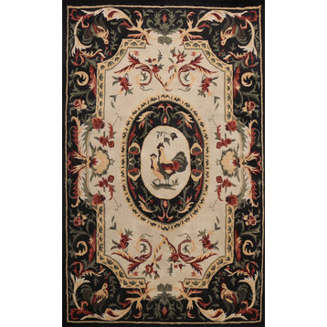 Animal Pictorial Oriental Wool Area Rug Hand-tufted Home Decor Carpet 8x11