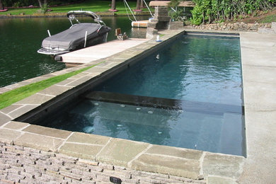 Example of a trendy pool design in Salt Lake City