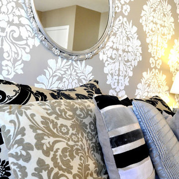 Fabric Damask Stencil Projects