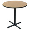 Round Bar Table in Medium Oak (42 in. Top/33 in. Base/Gray Granite)
