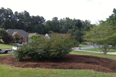 Island clear out and mulch install