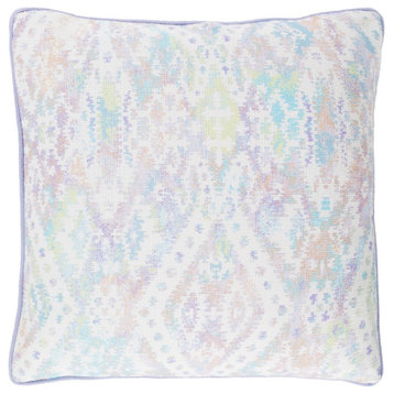Roxanne by Surya Pillow Cover, Ivory/Lavender/Purple, 22' x 22'