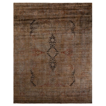 Fine Vibrance, One-of-a-Kind Hand-Knotted Area Rug Brown, 8' 4" x 10' 5"