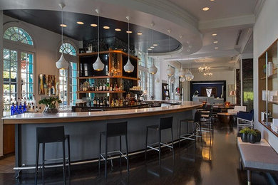 This is an example of a contemporary home bar.