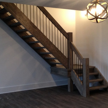 Ash Scandinavian Style Stair with a Dark Finish