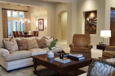 Living room - transitional living room idea in Tampa