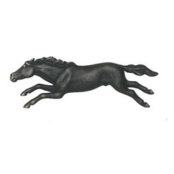 D'Artefax - Wild Horse Pull, Left Facing, Oil Rub Bronze - Cabinet And Drawer Handle Pulls