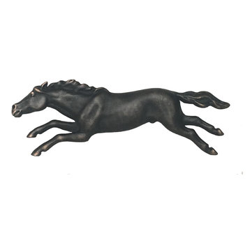 Wild Horse Pull, Left Facing, Oil Rub Bronze