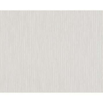 Best of Vlies, Floral Patterns Modern Classic Stripes Gray Wallpaper Roll
