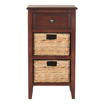 Safavieh Everly Drawer Side Table, Cherry