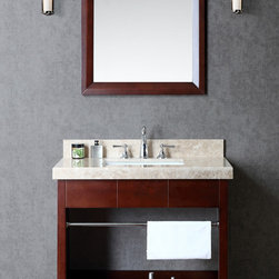 36 inch Single Sink Bathroom Vanity Set With Mirror - Bathroom Vanities And Sink Consoles