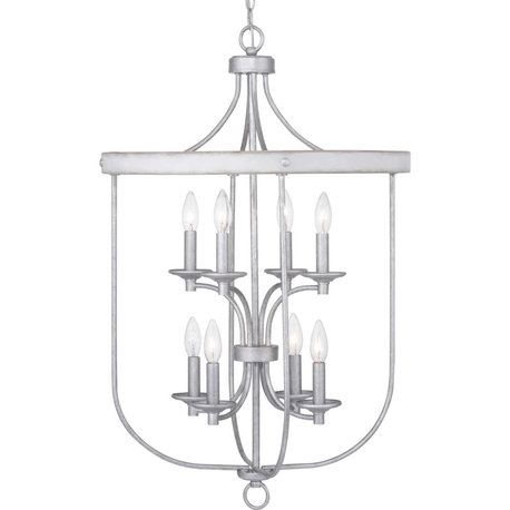 Progress Lighting P500158 Gulliver 8 Light 21"W Taper Candle - Galvanized