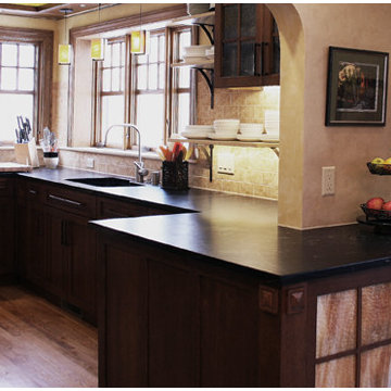 Older Kitchen remodeled with 36" BlueStar Gas Range