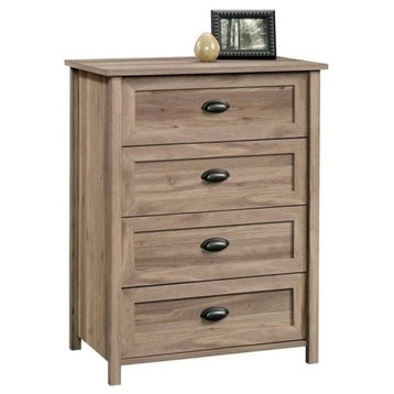Bowery Hill Four Large Drawers Wood Bedroom Chest in Salt Oak
