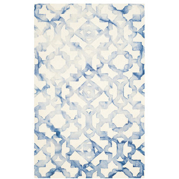 Safavieh Dip Dyed Ddy717A Ivory, Blue Area Rug
