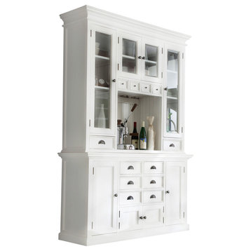 NovaSolo Halifax China Coastal Wood Cabinet in Pure White