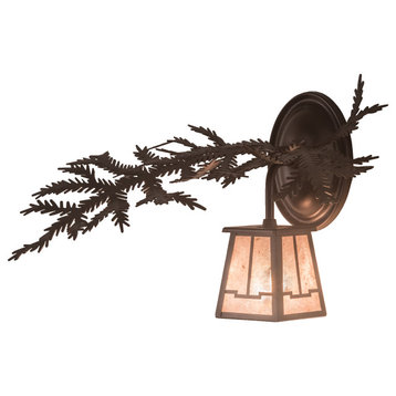 14 Wide Pine Branch Valley View Left Wall Sconce