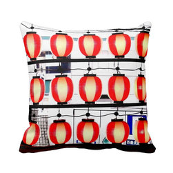 "Hiroshima Lanterns" JTG Art Pillow - Decorative Pillows