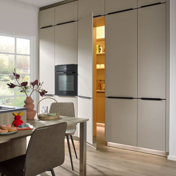 Mini Modern Kitchen in wooden Finish in Northolt, London by Kudos Interior Desig