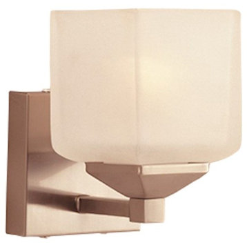 Edwards 1-Light Wall Sconce, Pewter With Frosted