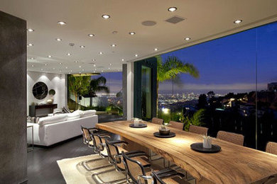 Example of a trendy dining room design in Los Angeles