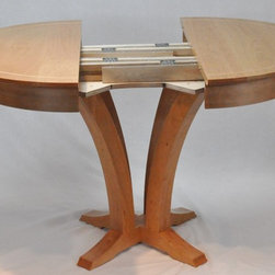 Cherry Pedestal Table with Maple Inlay - Dining Tables