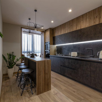 Contrasting Textures: A Contemporary Bachelor's Home