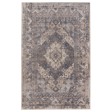 Vibe by Jaipur Living Langdon Medallion Blue and Gray Area Rug, 6'5"x9'6"