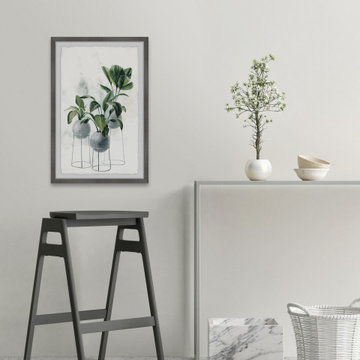 "Ceramic Plant Pots II" Framed Painting Print