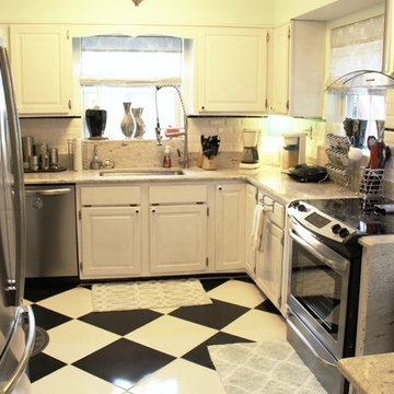 River White Granite | Cabinets Refurbished