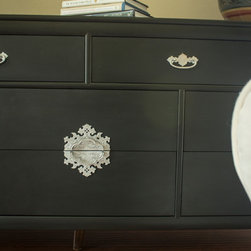 Midcentury Graphite Console Chest - Products