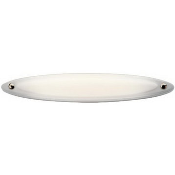 Kichler Polished Nickel and Matte White Acrylic 33" Fluorescent Bath Wall