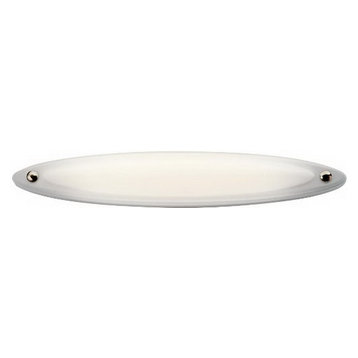 Kichler Polished Nickel and Matte White Acrylic 33" Fluorescent Bath Wall