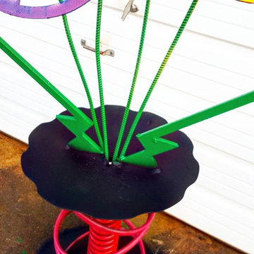 Whimsical garden art sculptures