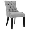 Regent Upholstered Fabric Dining Chair, Light Gray