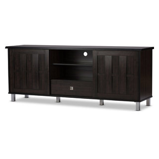 Unna Wood TV Cabinet Contemporary Entertainment Centers