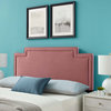 Headboard, Twin Size, Pink, Velvet, French, Mid Century Bedroom Guest Suite