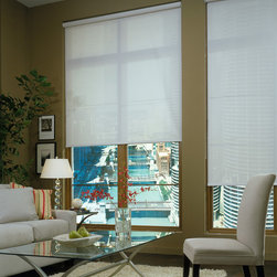Roller Shade | Modern Living Room | White & Green | Apartment - Roller Shades